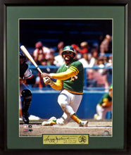 Load image into Gallery viewer, Oakland A&#39;s Reggie Jackson &quot;Swingin&#39; A&#39;s&quot; Framed Photograph (Engraved Series)

