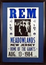 Load image into Gallery viewer, REM @ Meadowlands Framed Concert Poster (Engraved Series)
