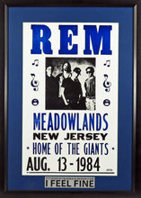 Load image into Gallery viewer, REM @ Meadowlands Framed Concert Poster (Engraved Series)
