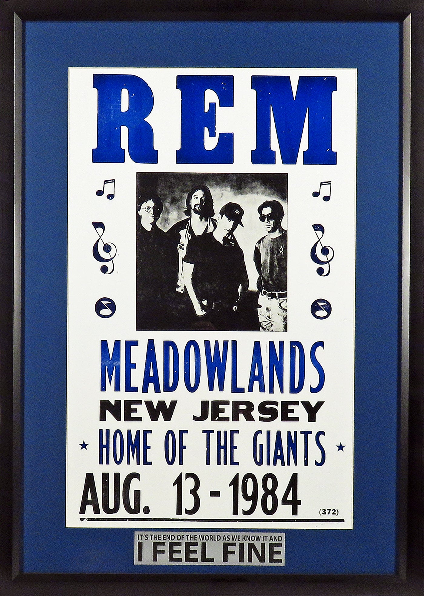 REM @ Meadowlands Framed Concert Poster (Engraved Series) – Behind