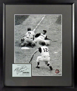 Pittsburgh Pirates Roberto Clemente “Sliding Home” Framed Photo (Engraved Series)