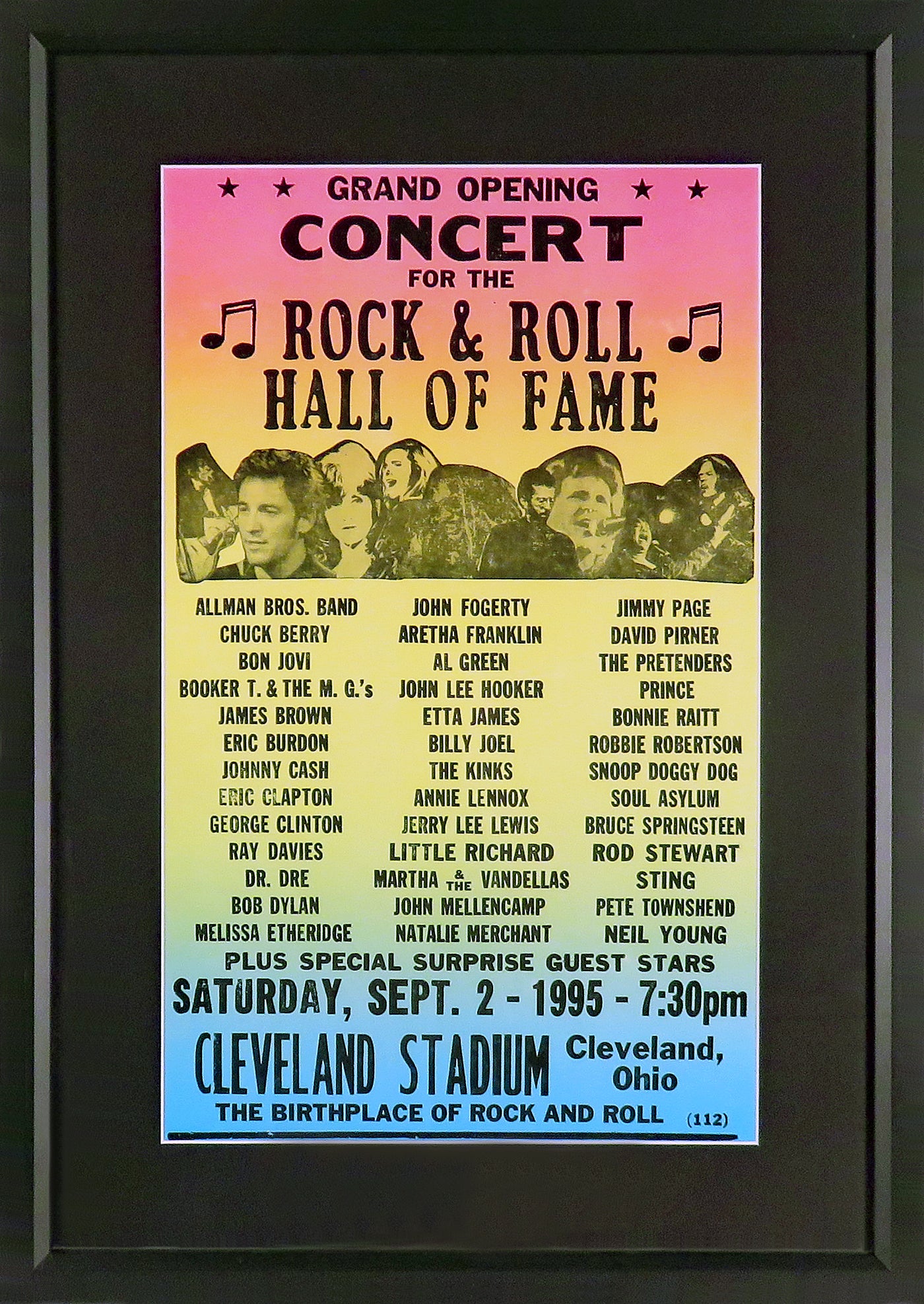 Rock & Roll Hall of Fame Framed Concert Poster (Engraved Series