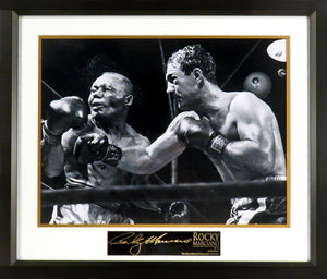 Rocky Marciano 11x14 Framed Photograph Display (Engraved Series)