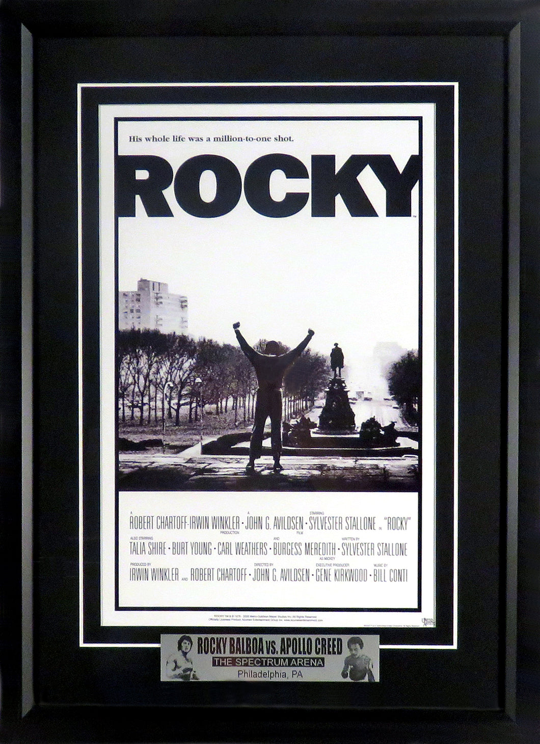 Rocky Movie Mini-Poster Framed (Engraved Series)