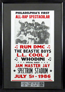 Run DMC and The Beastie Boys @ Spectrum Stadium Framed Concert Poster (Engraved Series)