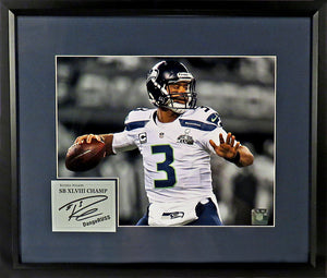 Russell Wilson "Spotlight" Framed Photo Engraved Series