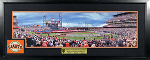 San Francisco Giants AT&T Park World Series Framed Panoramic w/ “2010-2012-2014 Champions” Plate