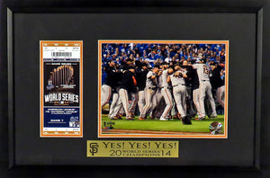 SF Giants 2014 World Series Celebration w/ Replica Ticket Framed Display