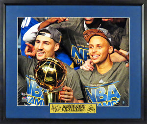 Golden State Warriors Stephen Curry and Klay Thompson "Splash Brothers" Framed Photo (Engraved Series)