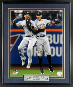 Aaron Judge and Giancarlo Stanton "Bronx Bash Brothers" Road Grey Framed Photograph (Engraved Series)