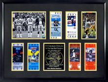 Load image into Gallery viewer, Steelers SB Tickets Display (Featuring SB IX Captains) Framed Display
