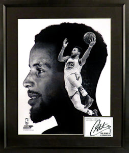 Golden State Warriors Stephen Curry "Mind of a Champion" Framed Photo (Engraved Series)