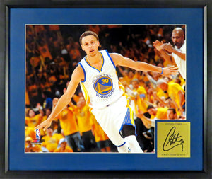 Golden State Warriors Stephen Curry "AIRPLANE" Framed Photo (Engraved Series)
