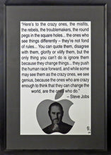 Load image into Gallery viewer, Steve Jobs “The Crazy Ones” Poster Framed  (Engraved Series)
