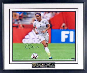 Sydney LeRoux Autographed "World Cup Champion" 16x20 Framed Photograph