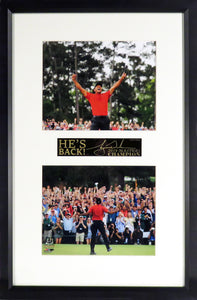 Tiger Woods "2019 Masters Champion" Framed Stack Display (Engraved Series)