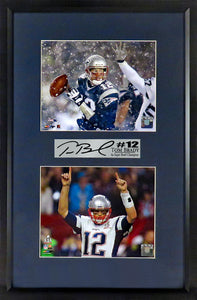 Tom Brady "6x Super Bowl Champion" Framed Stack Display Engraved Series