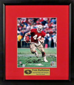 Tom Rathman Autographed 8x10 Framed Photograph