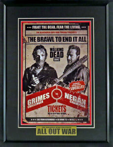 The Walking Dead "Grimes vs. Negan" Fight Framed Mini-Poster Display