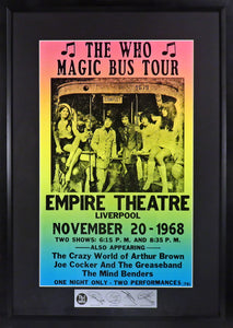 The Who “Magic Bus Tour” @ Empire Theatre Framed Concert Poster (Engraved Series)