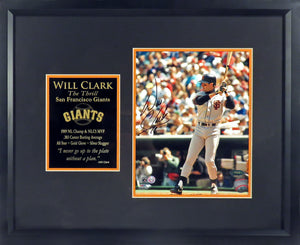 Will Clark Autographed "The Thrill" Framed Display