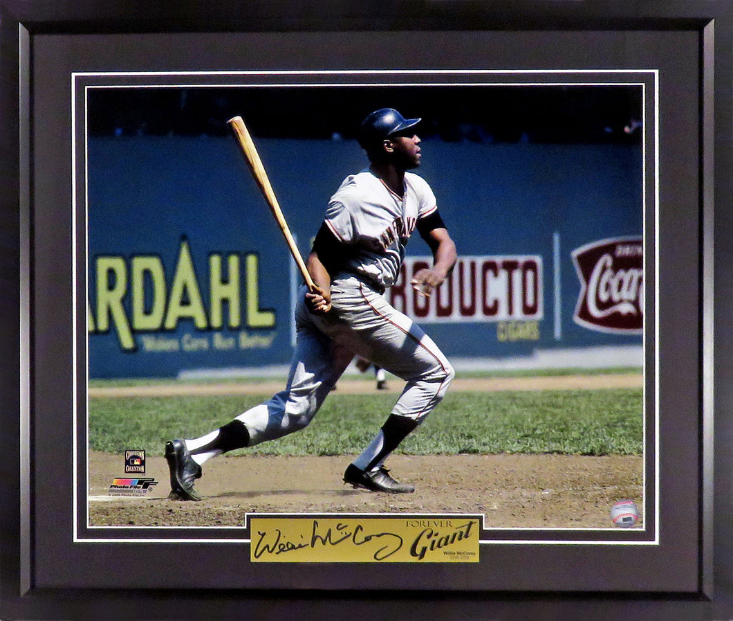 San Francisco Giants Willie McCovey “Forever Giant” Framed Photograph (Engraved Series)