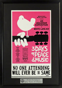 Woodstock Framed Concert Poster (Engraved Series)